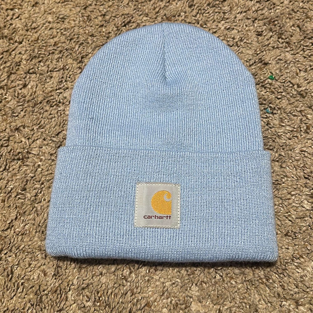 Light blue carhartt beanie